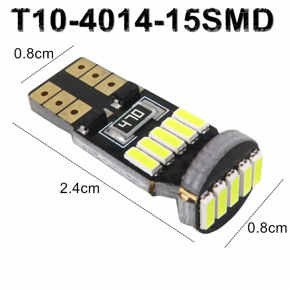 WLJH 2x Canbus T10 светодиодный 4014 SMD лампочка фонарь W5W стайлинга автомобилей 12v Авто