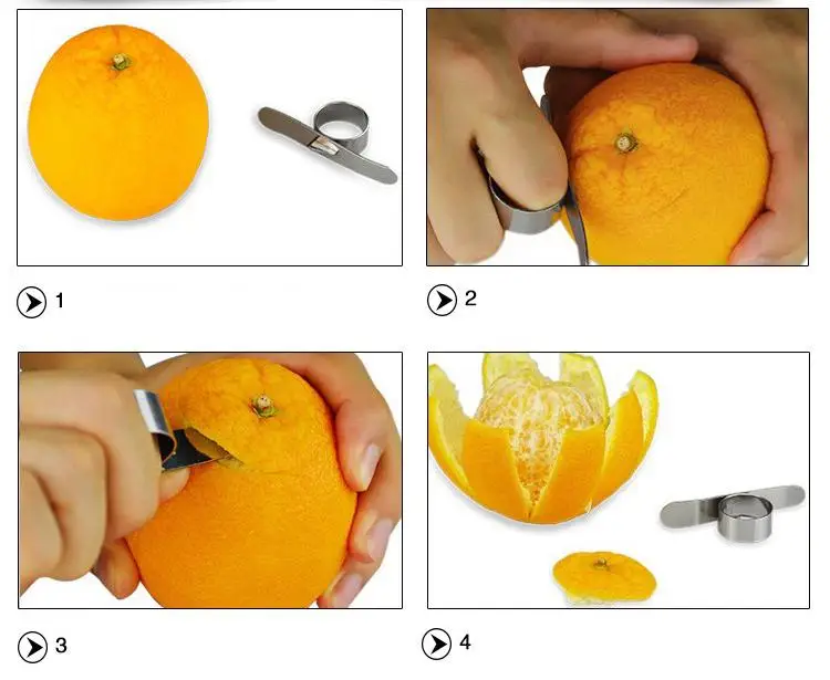 Kitchen Gadgets Stainless Steel Orange Peeler Lemon Citrus Parer Fruit Vegetable Tools | Дом и сад