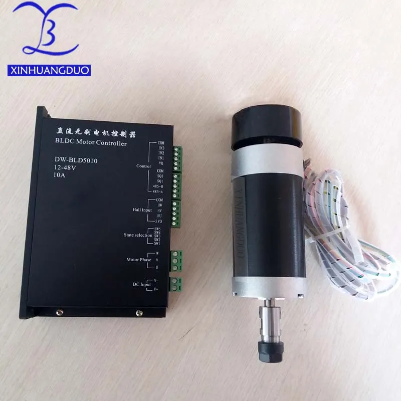 48VDC 500 Вт ЧПУ бесщеточный мотор драйвер без зала с машиной BL шпиндель гравировальный высокоскоростной ER11 или ER16