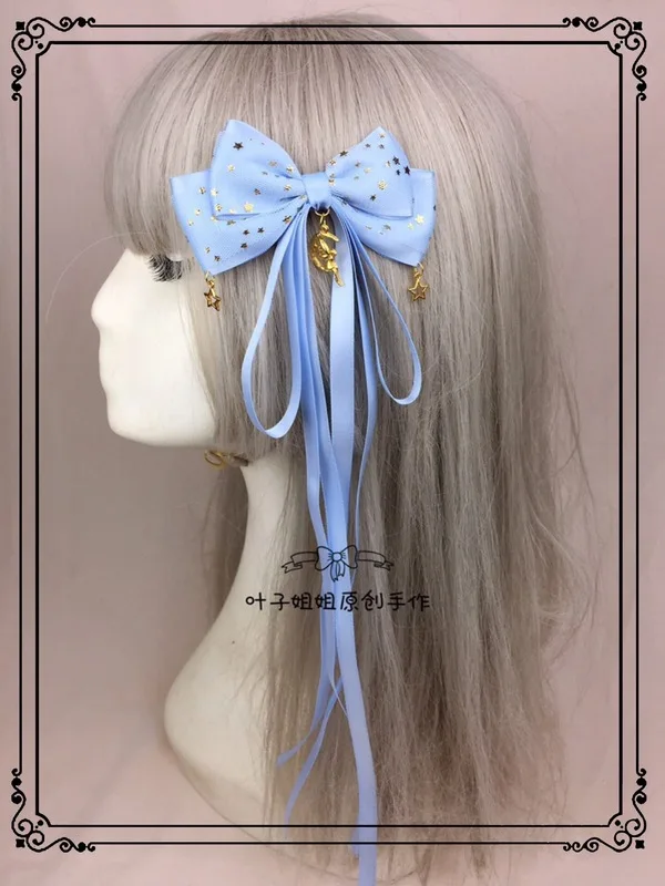 1PCS Японская Лолита Женская Корейская сетка вишня клубника лук дизайн волос шпилька головной убор Kawaii косплей аксессуары для волос 6 цветов - Цвет: 1PCS