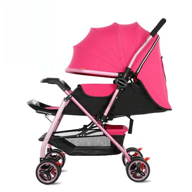 Скрытая детская коляска на четырех колесах с нажимной ручкой для новорожденных