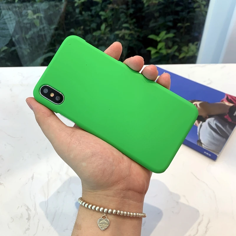 Coque For Apple iPhone SE 5 5s 6 6s 7 8 Plus 8Plus 10 X XR XS Max Candy Color Matte Hard Plastic PC Protective Back Case Cover |
