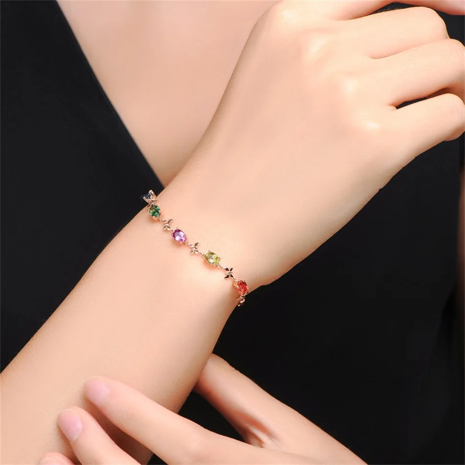 Colorful Bracelet Women Rhinestone Female Fashion Jewelry Accessories 2019 Handwrist Decorations Gifts for Ladies | Украшения и