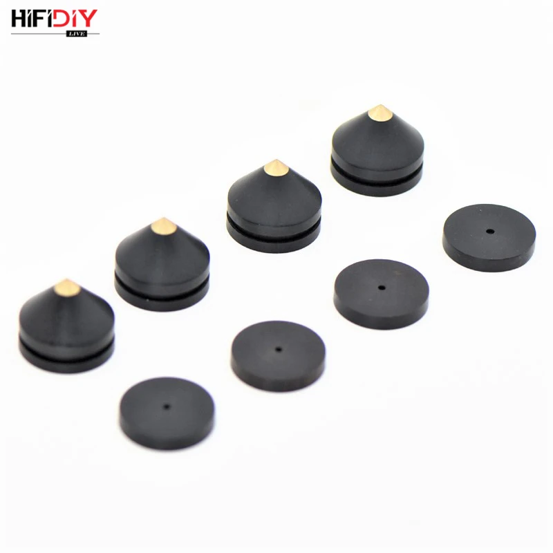 HIFIDIY LIVE 4 комплекта или 4 шт колонки подставка для ног коврик для ног из натурального дерева черное дерево громкоговоритель коробка Шипы Конус пол ножка гвоздь M23* 20