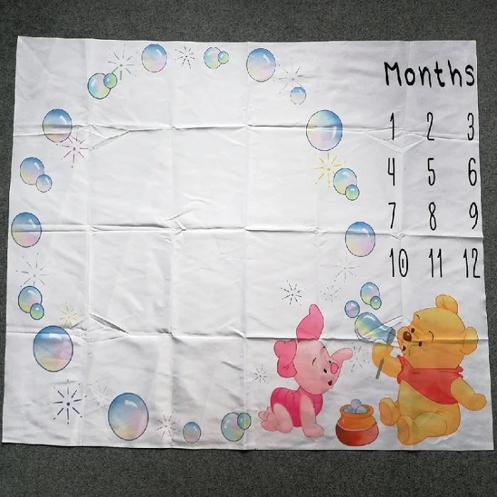 LA-100X120cm Мультяшные детские игровые коврики для младенцев с изображением детской вехи фото реквизит одеяла для заднего фона Фон тканевый Декор комнаты фото аксессуары - Цвет: LA-100X120cm