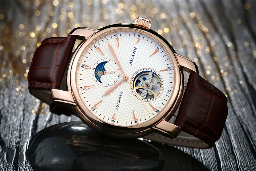 Часы Tourbillon Мужские деловые повседневные автоматические механические военные