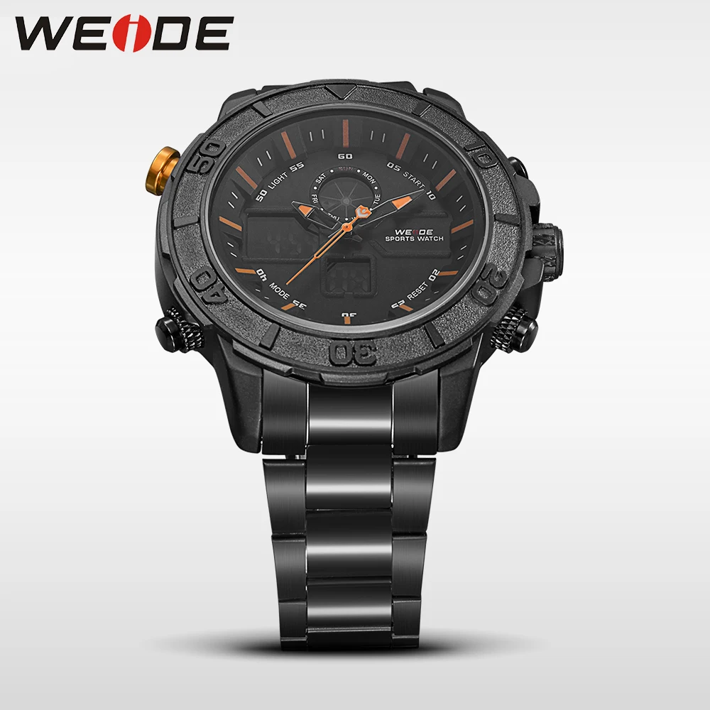WEIDE мужские часы роскошные из нержавеющей стали цифровые relogio horloge Электроника