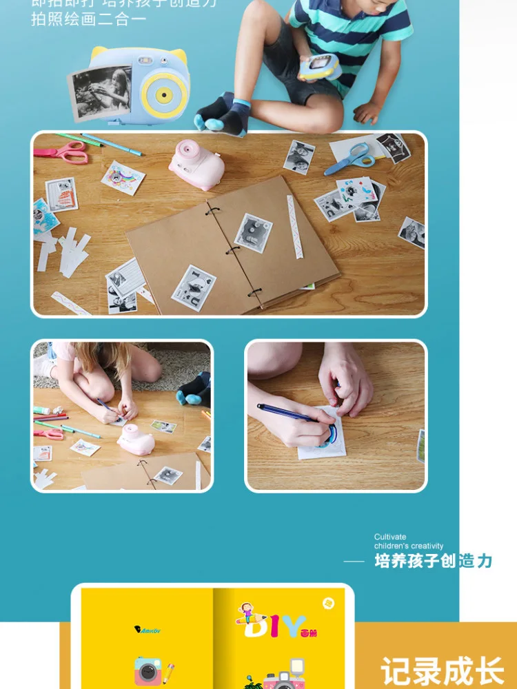 15MP Photo and Video 2in1 Printing Function WIFI Kids Camera