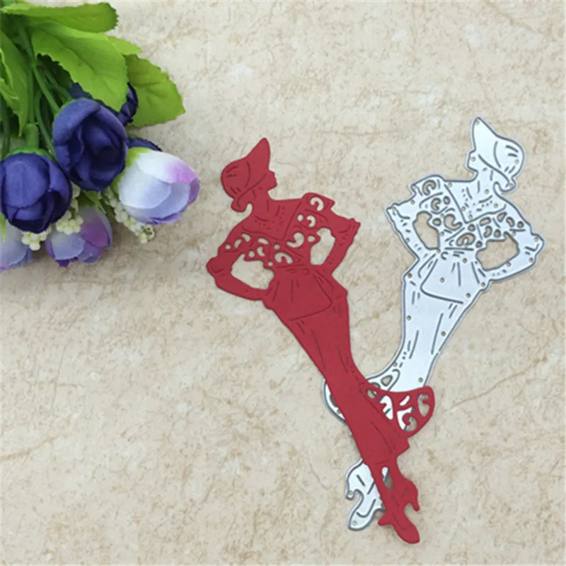 Металлические Вырубные штампы девушка леди модель мода Сделай Сам скребок