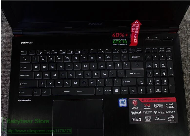 Для Msi Gt72Vr Gp72Vr Gs63Vr Ge72Vr Gs73 Gt73 Gs63 Wt60 17 3 водонепроницаемые ультра тонкие прозрачные