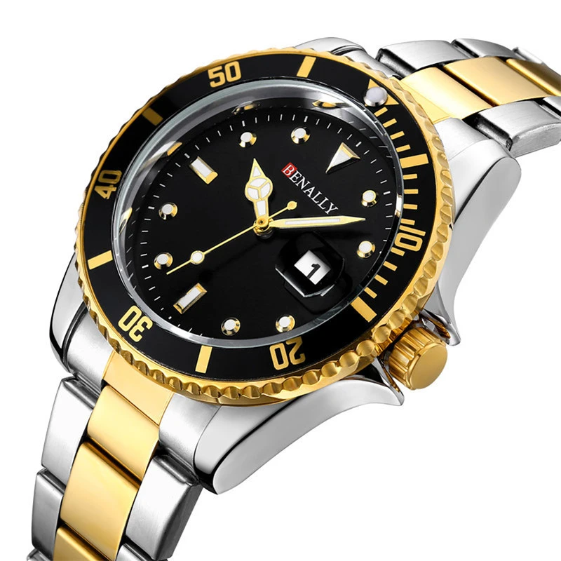 Мужские часы мужские роскошные Брендовые спортивные стальные Кварцевые