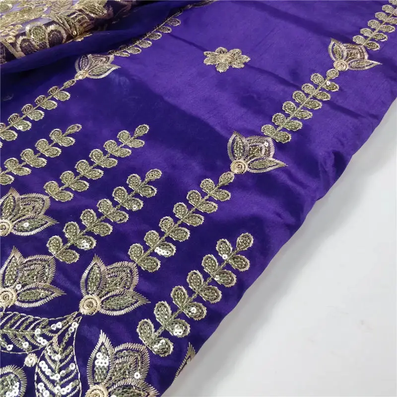 2018 High Quality Sequined Embrodiered George Lace Fabric India Pink Women Wedding Sequins Fabrics Flower Guipure Materia | Дом и сад