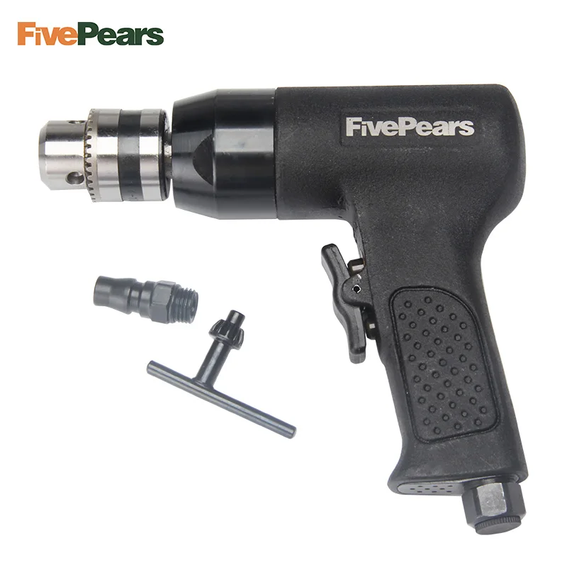 BLACK AIR DRILL FivePears 3/" пневматическая дрель с высоким крутящим моментом, инструмент для бурения, инструмент для шлифования ветра 10 мм 13 мм, реверсивный переключатель 1460 об/мин - Цвет: BLACK AIR DRILL