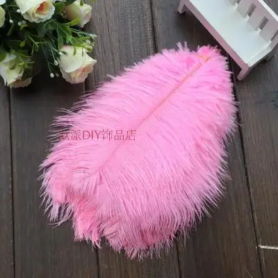 pink Розовый 15-20 см перья день рождения страуса украшение свадьбы перо поставки белые фоны фото реквизит вечерние настенные украшения - Цвет: pink