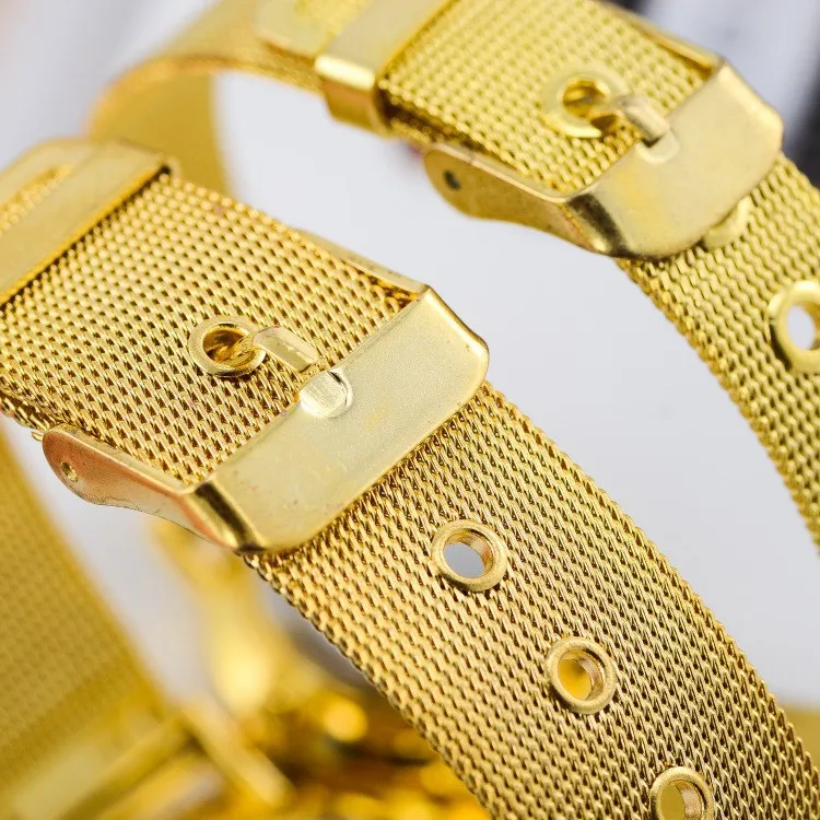 1 шт. металлические золотистые часы мужские и женские для влюбленных кварцевые