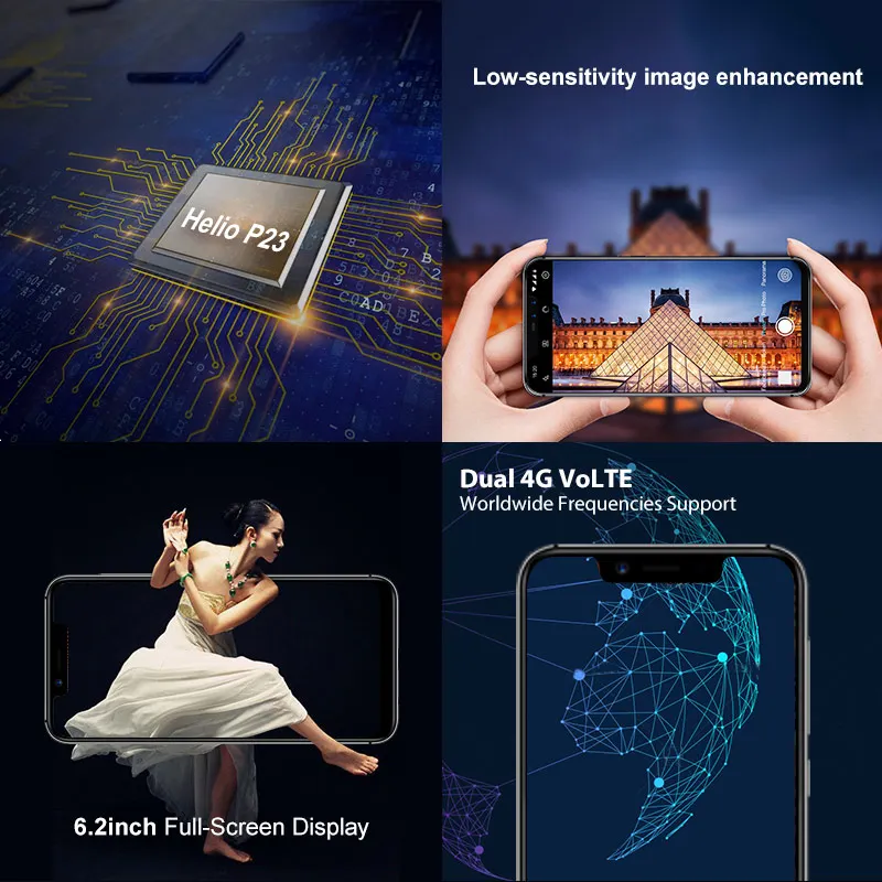 UMIDIGI Z2 Pro ceramic Edition 6," полноэкранный Смартфон Android 8,1 Helio P60 6 ГБ+ 128 Гб 16 МП 4G LTE NFC Беспроводной мобильный телефон