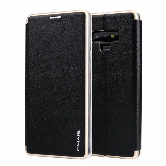 Черный CMAI2 для samsung Galaxy Note 9 Чехол кожаный Магнитный PU кошелек флип чехол Note 9 роскошный чехол с подставкой для телефона Fundas - Цвет: Черный