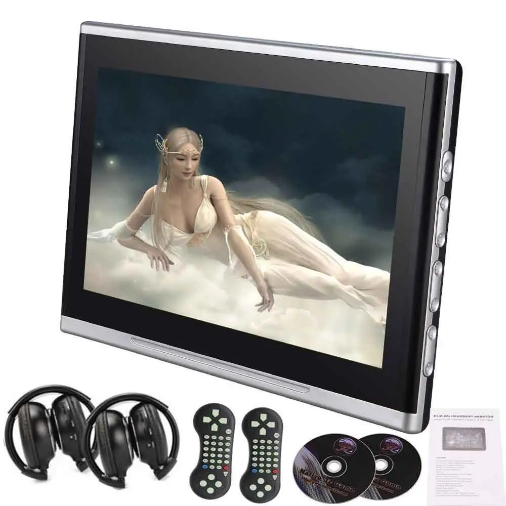 2 ИК беспроводные наушники + 10 1 дюймовая пара автомобильных DVD мониторов