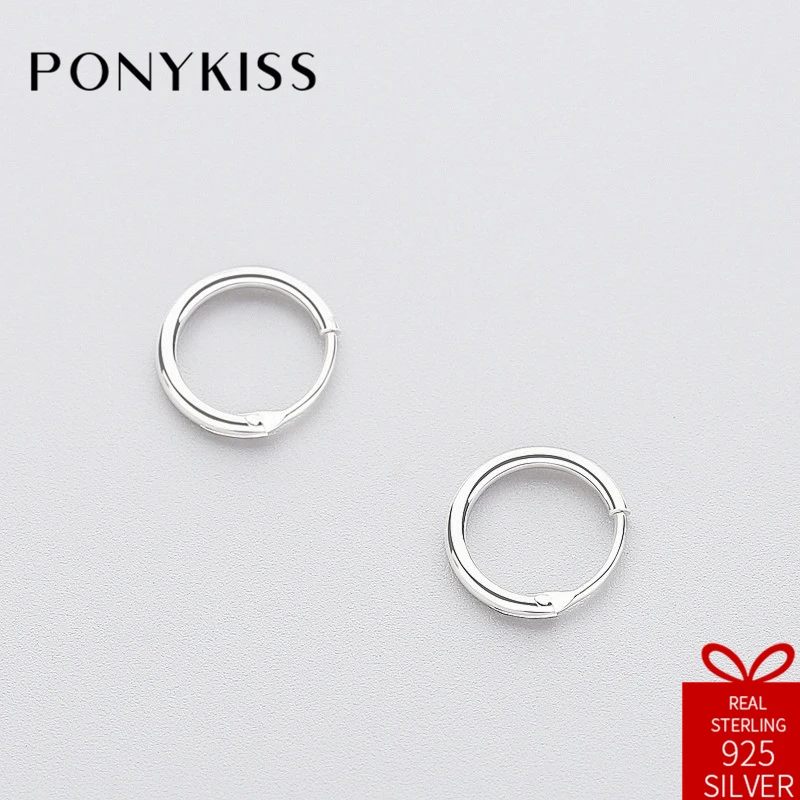 

Серьги-кольца PONYKISS женские круглые, из серебра 100% пробы