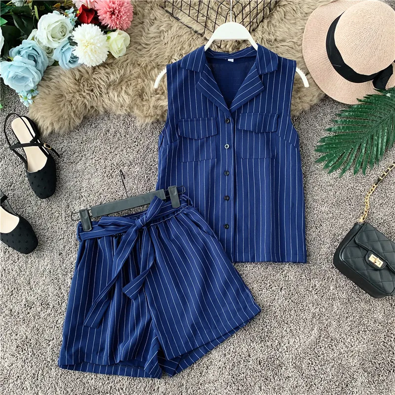 Женский костюм ALPHALMODA комплект из двух предметов топ без рукавов с отложным