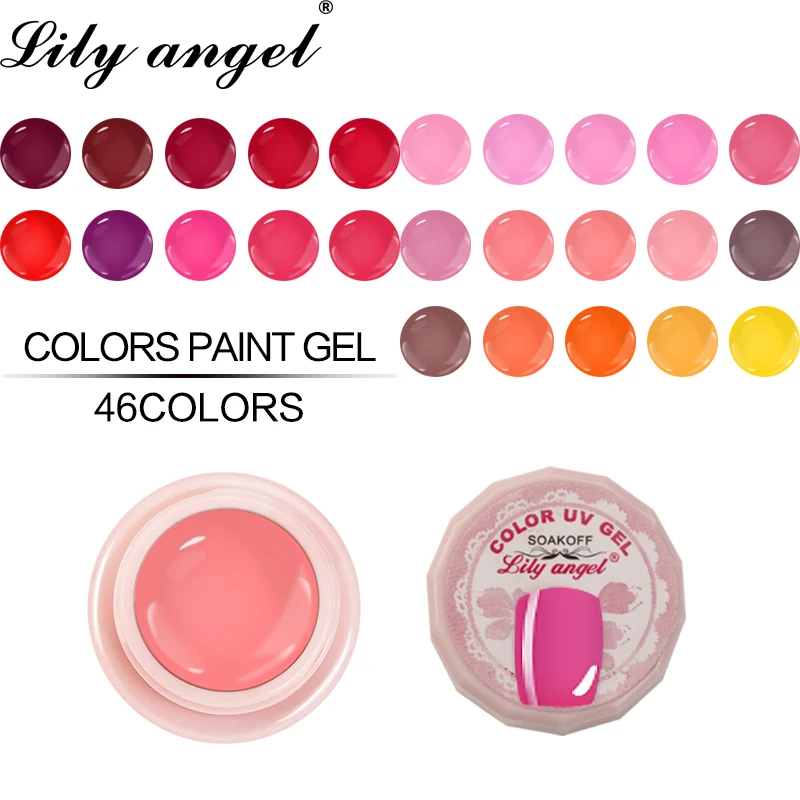 Цветной Гель лак для ногтей Lily angel 46 цветов 5 мл высококачественный УФ гель