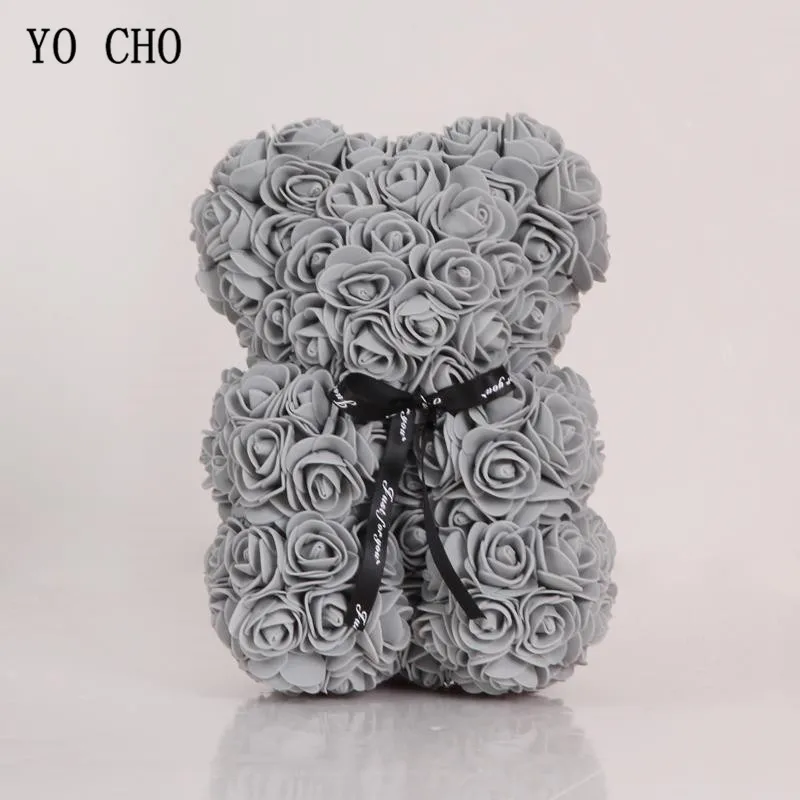 YO CHO Hot 25 см пенопластовые розы медведь подарок на Новый год и День Святого