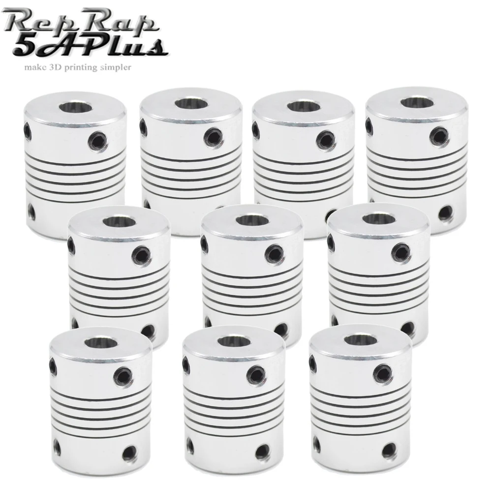 10 шт./лот гибкая муфта Соединительная Шаговый двигатель 5*5 мм 5 до с установочными