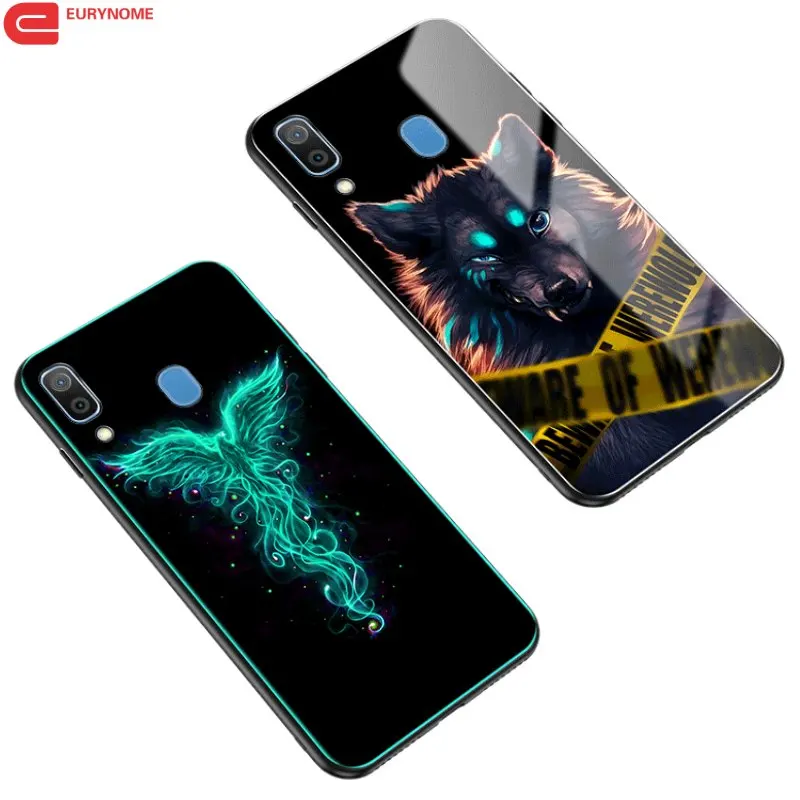 Чехол для samsung Galaxy A50 A30 A20 чехол из закаленного стекла светящийся противоударный мультяшный чехол с картинкой из сериала Teen Wolf для samsung Galaxy A30 A50 чехол