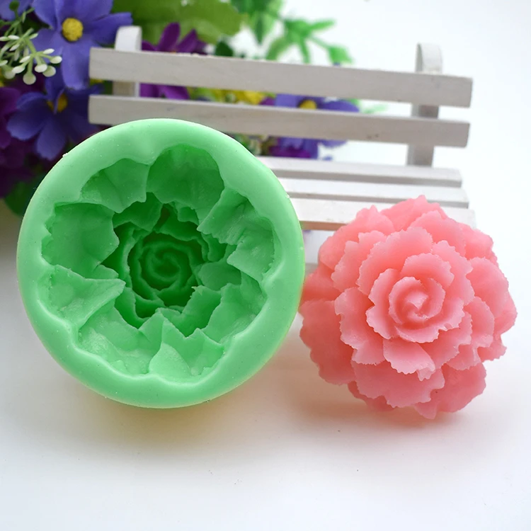 

3D Rose Flower Fondant Cake Making Tools Liquid Silicone Mold Jelly Pudding Handmade Soap Molds SQ1844