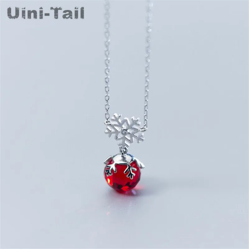 Uini-Tail популярное Новое рождественское ожерелье из стерлингового серебра 925 пробы