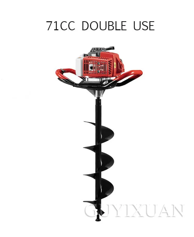 

High Power Ground Drilling and Drilling Machine Tree planting digger Gasoline rig Two / four-stroke drilling pile driver