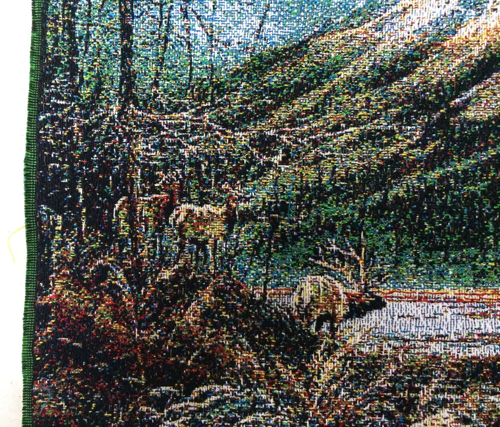 Горячая Распродажа настенные Гобеленовые ковры олень рядом с речным банком для