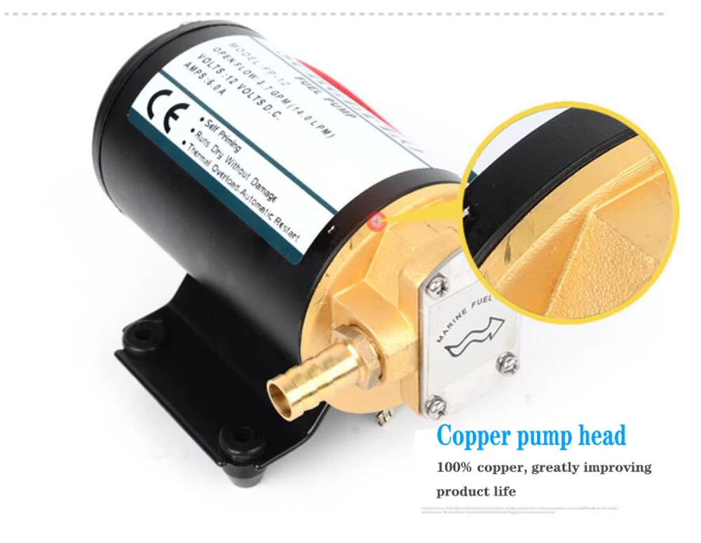 Fp-12v Fp-24v 0.3mpa лифт 3 м Dc 12 В 24 В мини электрический шестеренный насос масляный автомобиль полностью автоматический мембранный насос топливный насос