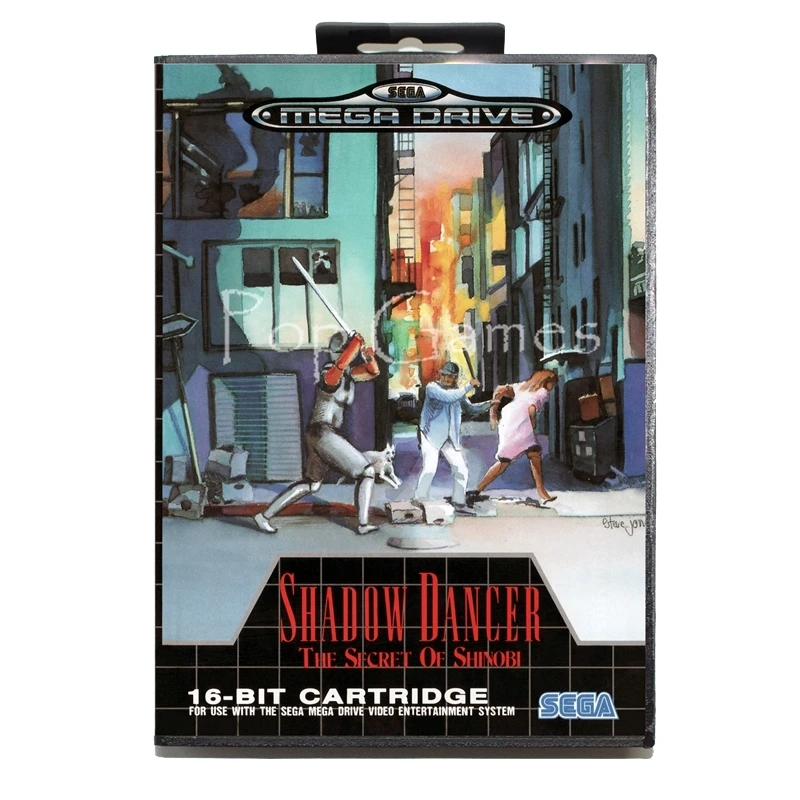 Shadow Dancer секретная игра Shinobi с коробкой для 16-битной игровой карты Sega MD Mega Drive