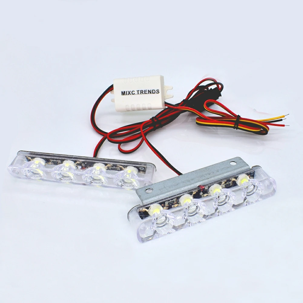 2x4 светодиодный мигает полиция светильник 12V 8W фары для автомобилей Грузовик