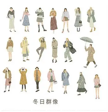 Dongriqunxiang 60 шт./1 упаковка Kawaii канцелярские наклейки Зимняя серия дневник планировщик декоративные мобильные наклейки Скрапбукинг DIY ремесленные наклейки - Цвет: Dongriqunxiang