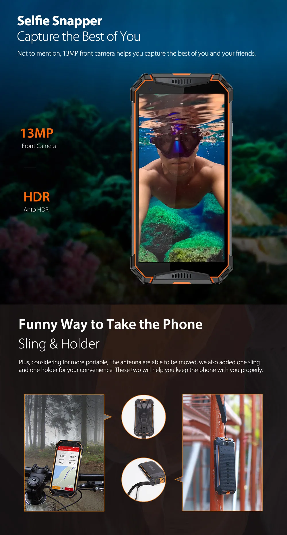 Ulefone Armor 3 глобальная версия мобильного телефона IP68 Водонепроницаемый 10030 мАч 5," FHD+ 4 Гб+ 64 ГБ Android 8,1 Восьмиядерный NFC Face ID телефон