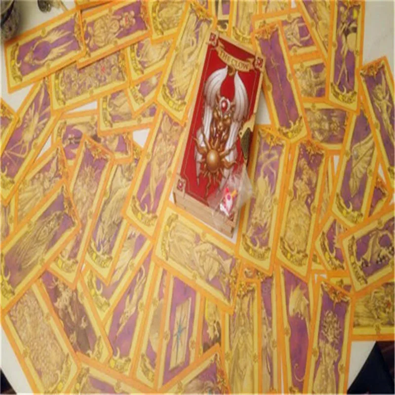 Карт Captor Sakura 56 розовые карты или 53 красные карты с розовым Клоу Волшебная книга Набор в коробке