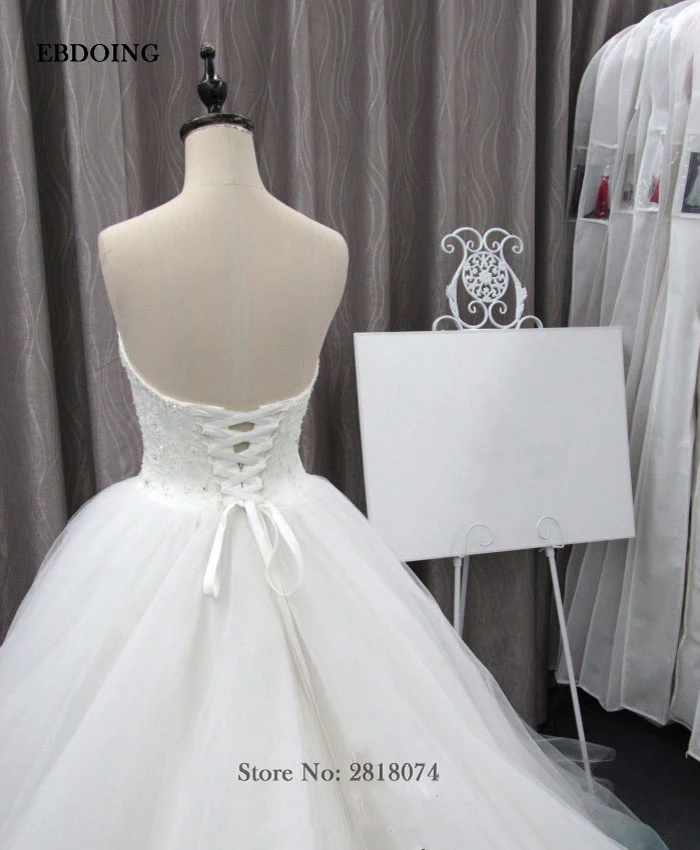Настоящее фото Платье De Mariage свадебные платья Vestidos De Novia Русалка на шаре платье с вырезом в форме сердца, Вышитое, кружевное на заказ
