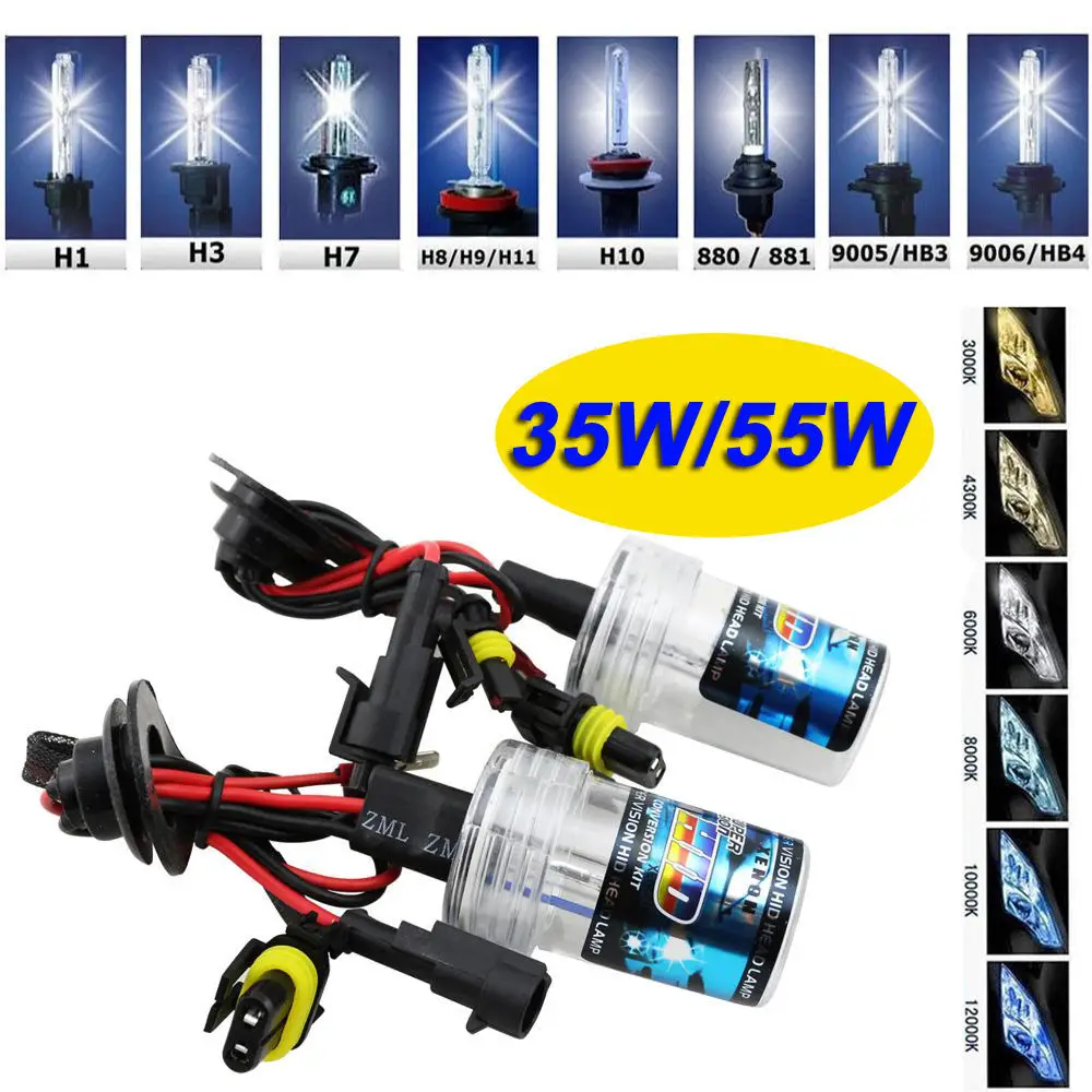 H1 H3 H7 H8 H9 H10 H11 9005 9006 HB4 HB3 3000K 4300K 6000K 8000K 10000K 12000K 55 Вт AC HID Xenon Замена светильник лампы