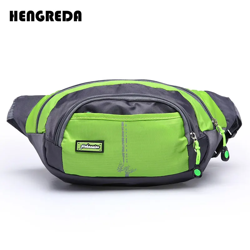 Green Женская поясная сумка, Мужская оксфордская Сумка-бум, Hengreda, легкая набедренная сумка, сумка-слинг с 3 карманами на молнии для путешествий - Цвет: Green