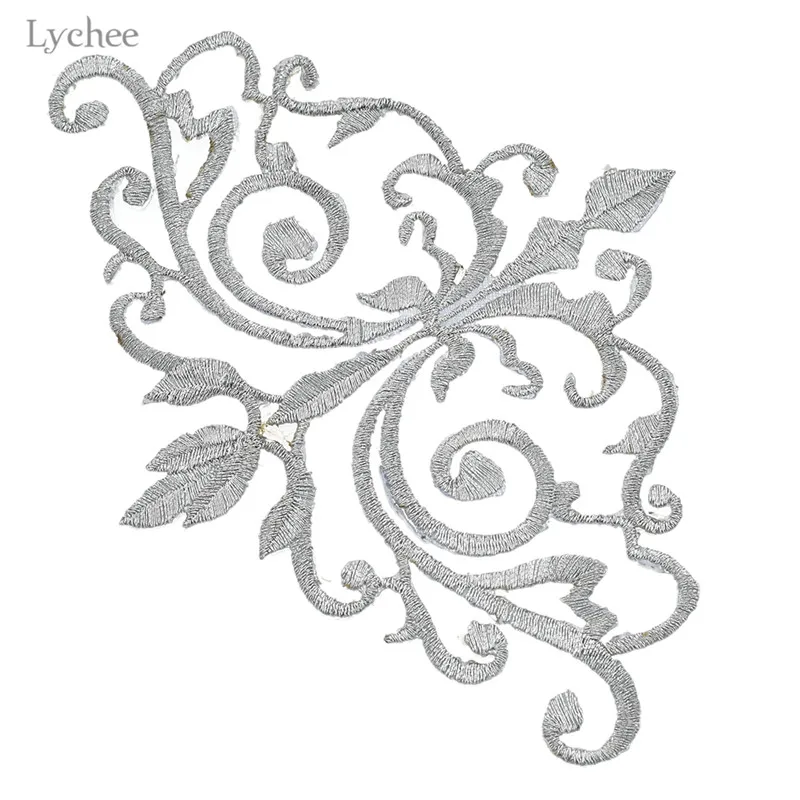 Lychee Life 5 шт. золотые и серебряные нашивки для пришивания украшения вышитые одежды