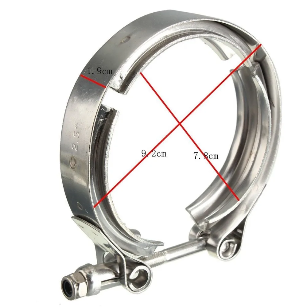 Stainless steel clamp iron flat flange Exhaust pipe hoop 2.5 Inch 63mm V-band Clamp Turbo Female &amp Male Flange Hoop | Автомобили и