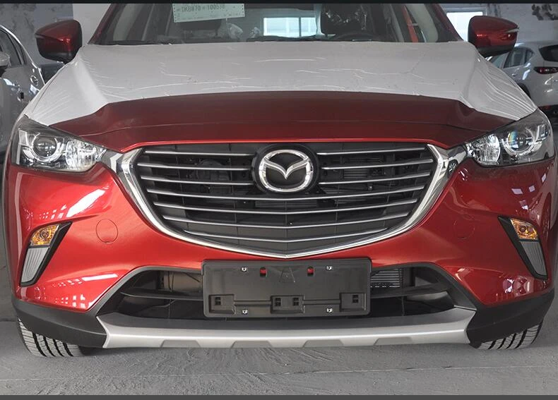 Подходит для Mazda CX-3 CX3 Передний+ задний бампер диффузор бамперы для губ) класса-premium на опорная плита из нержавеющей стали