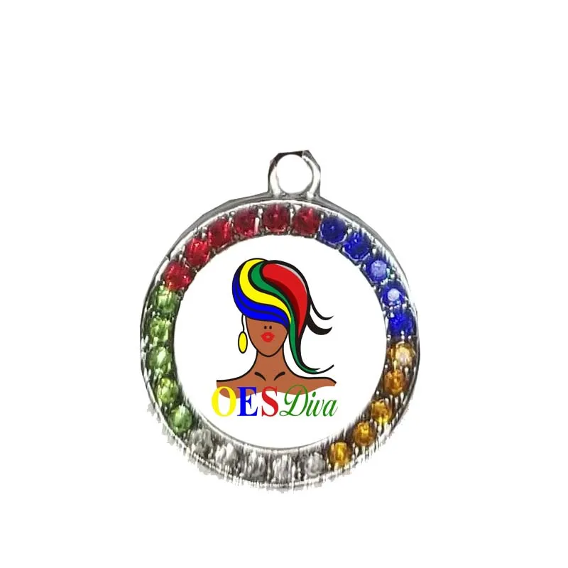 20pcs Shrine& Mason продукты OES знак, символ заказ Восточная звезда леди Шарм подходят ювелирные изделия для браслета брелока серьги - Окраска металла: 20pcs