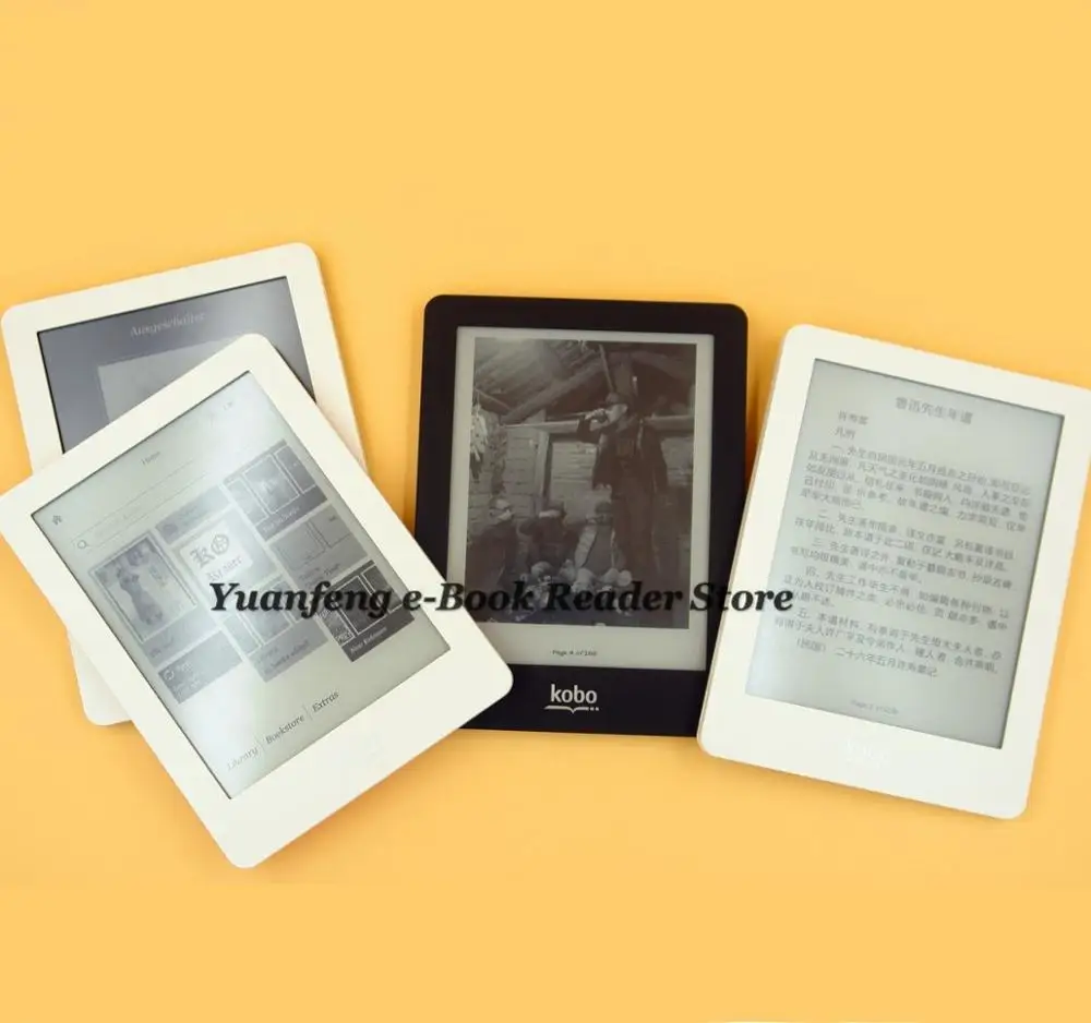 Электронная книга, электронная книга Kobo Glo N613, сенсорный экран, e-ink, 6 дюймов, 1024x768, 2 Гб, Wi-Fi, для чтения книг, фронтальная подсветка