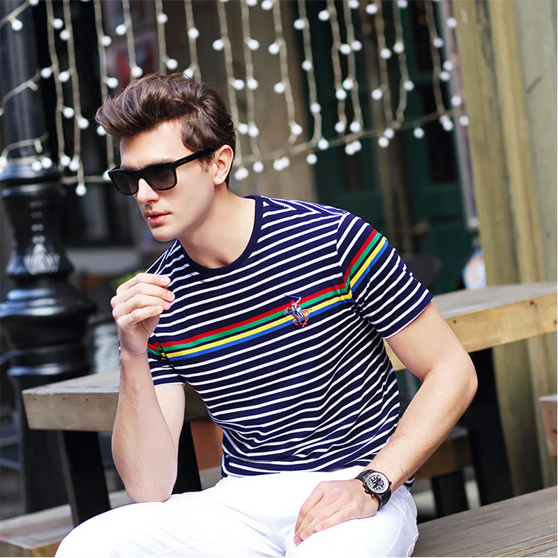 Marque De Mode Raye Hommes Polo Chemise A Manches Courtes Polo Shirt Hommes Dete Chemise повседневные топы рубашки мужские Vetements