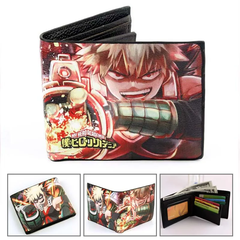 My Hero Academia 1 Наруто Uzumaki аниме кошелек мягкий кожаный бумажник Хатаке Какаши держатель для карт кошелек Учиха Итачи косплей подарок сумка для денег - Цвет: My Hero Academia 1