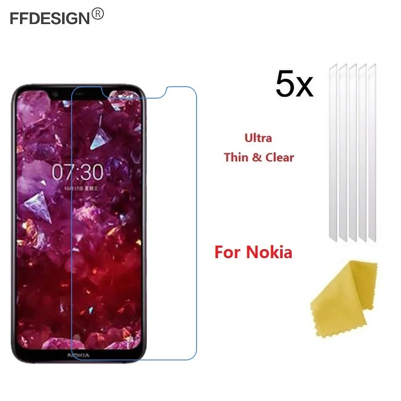 5х Защитная пленка для ЖК экрана Nokia 7 1 6 Plus 5 3 X7 X6 X5 (не стекло) экрана|Защитные