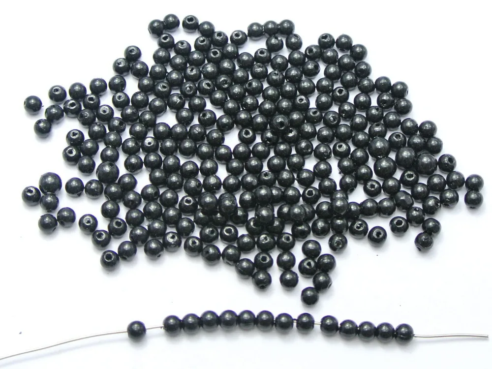 2000 черный искусственный жемчуг круглые зернистые бусины 3 мм|bead tote|bead watchbeaded beanie |